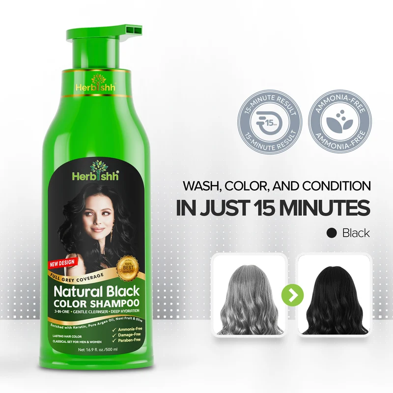 Shampoo für schwarze Haarfarbe – Herbishh