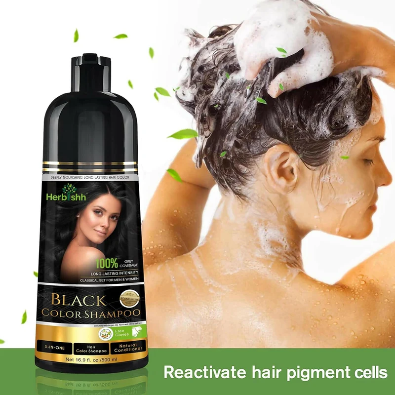 Shampoo für schwarze Haarfarbe – Herbishh