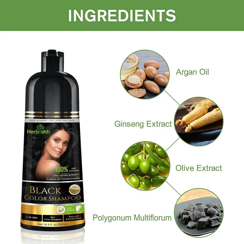 Shampoo für schwarze Haarfarbe – Herbishh