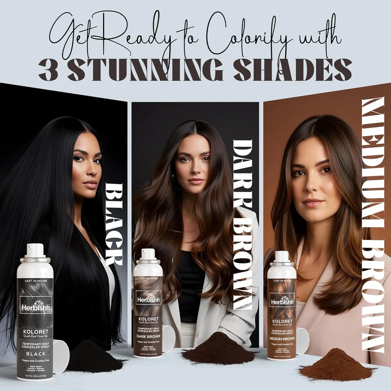 Koloret Quick Root Touch Up Haarfarbenspray Dunkelbraun - Herbishh