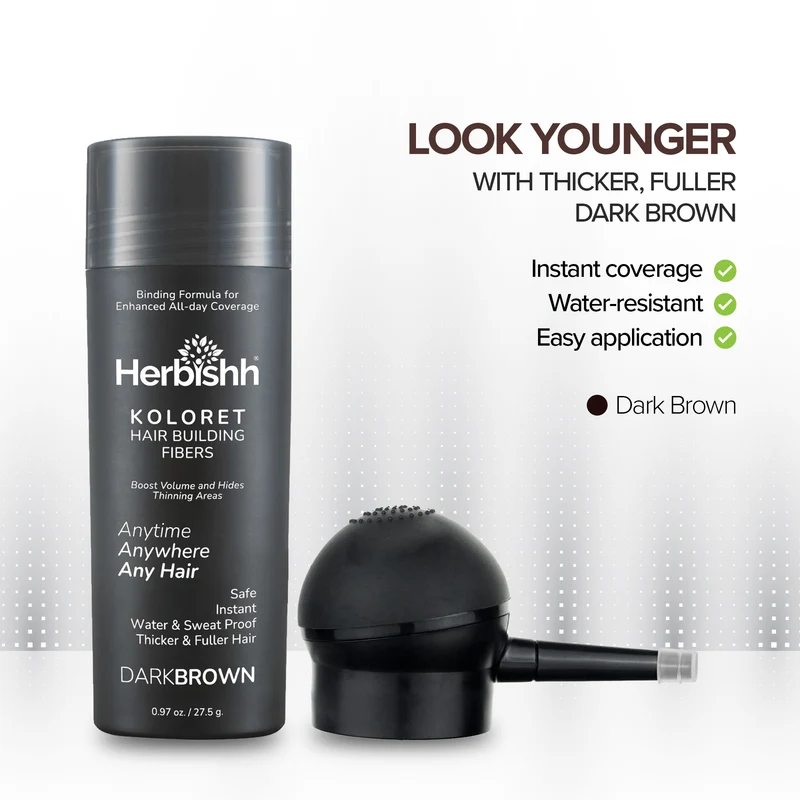 Dunkelbraun – Herbishh Koloret Haaraufbaufasern – 27.5 g