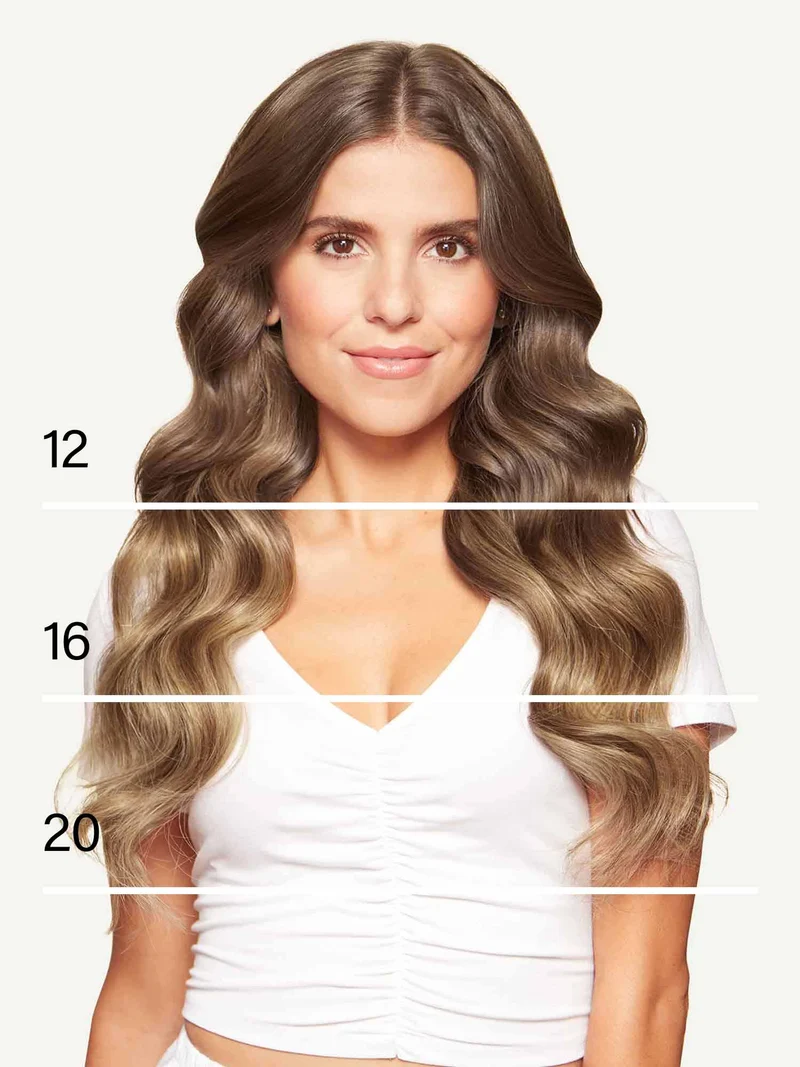12" Ash Brown Balayage Halo® Hair Extensions (150g)