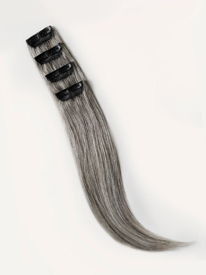 16" Light Gray Scalp Hair Fill-Ins (40g)