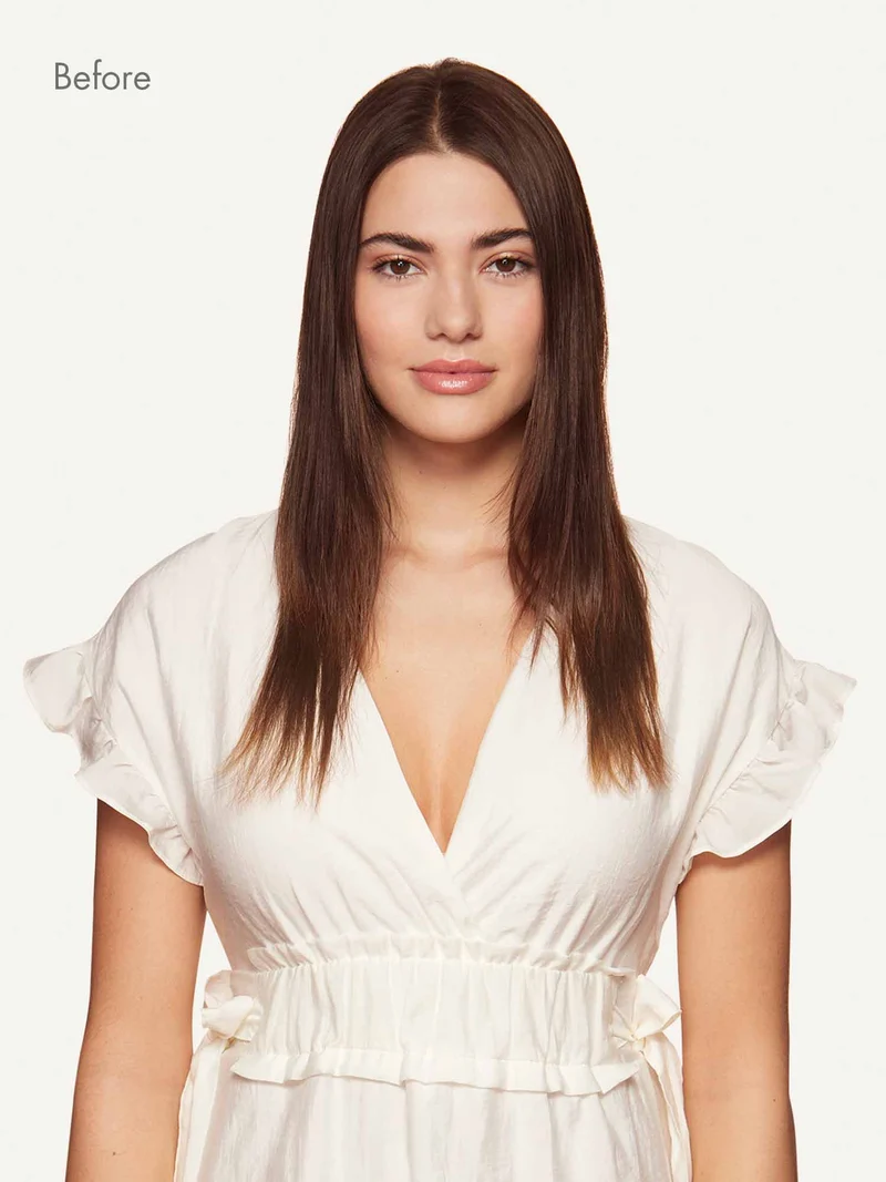 12" Chocolate Brown Balayage Halo® Hair Extensions (150g)