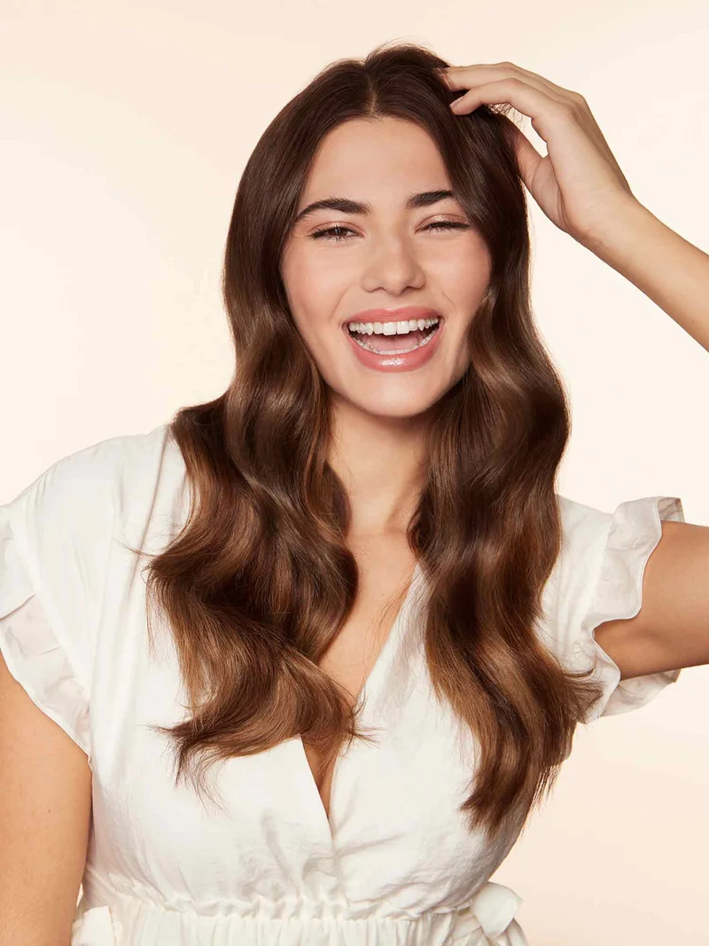 12" Chocolate Brown Balayage Halo® Hair Extensions (150g)