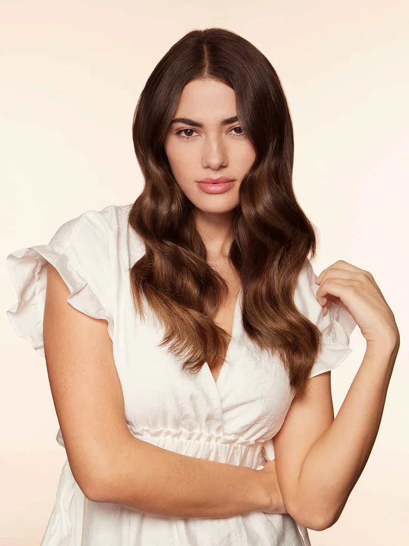 12" Chocolate Brown Balayage Halo® Hair Extensions (150g)