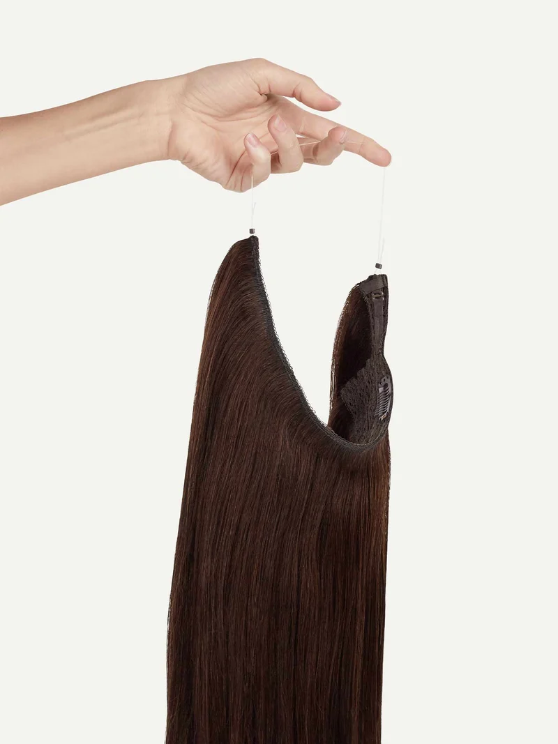 12" Chocolate Brown Halo® Hair Extensions (150g)