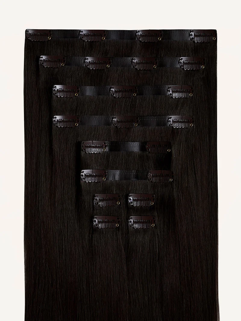 24" Seamless Mocha Brown Clip-Ins (240g)