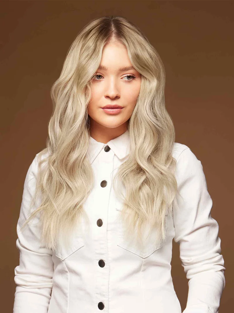 16" Dimensional Beige Blonde Halo® Hair Extensions (140g)