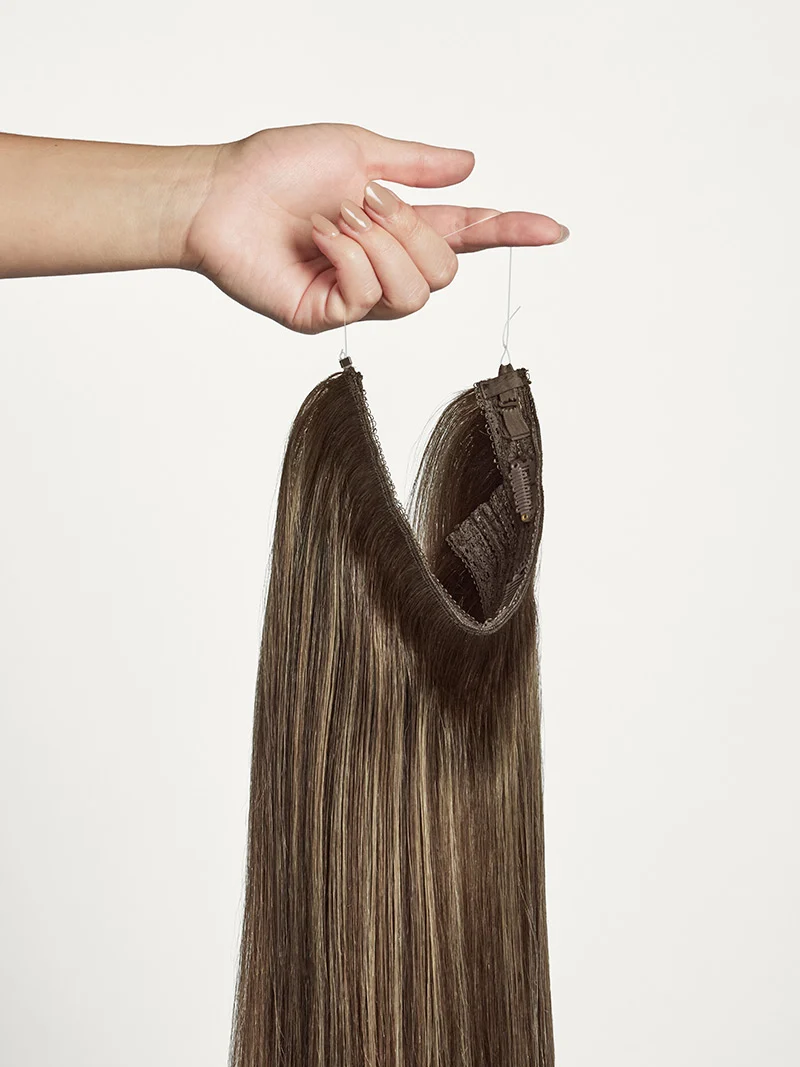 20" Dimensional Rooted Sunkissed Brown Halo® Hair Extensions (180g)