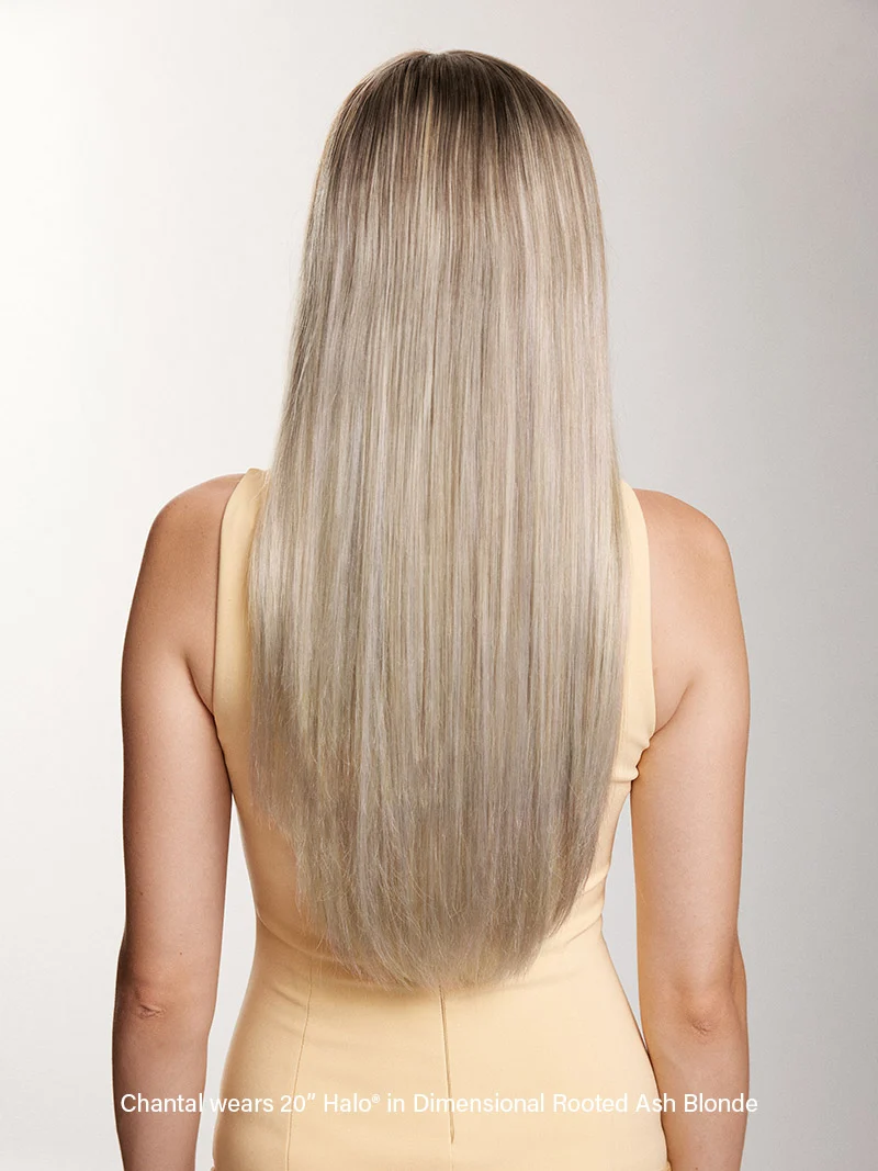 16" Dimensional Rooted Sunkissed Brown Halo® Hair Extensions (140g)