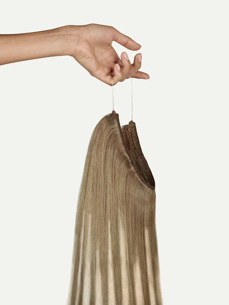 20" Natural Blonde Balayage Halo® Hair Extensions (180g)