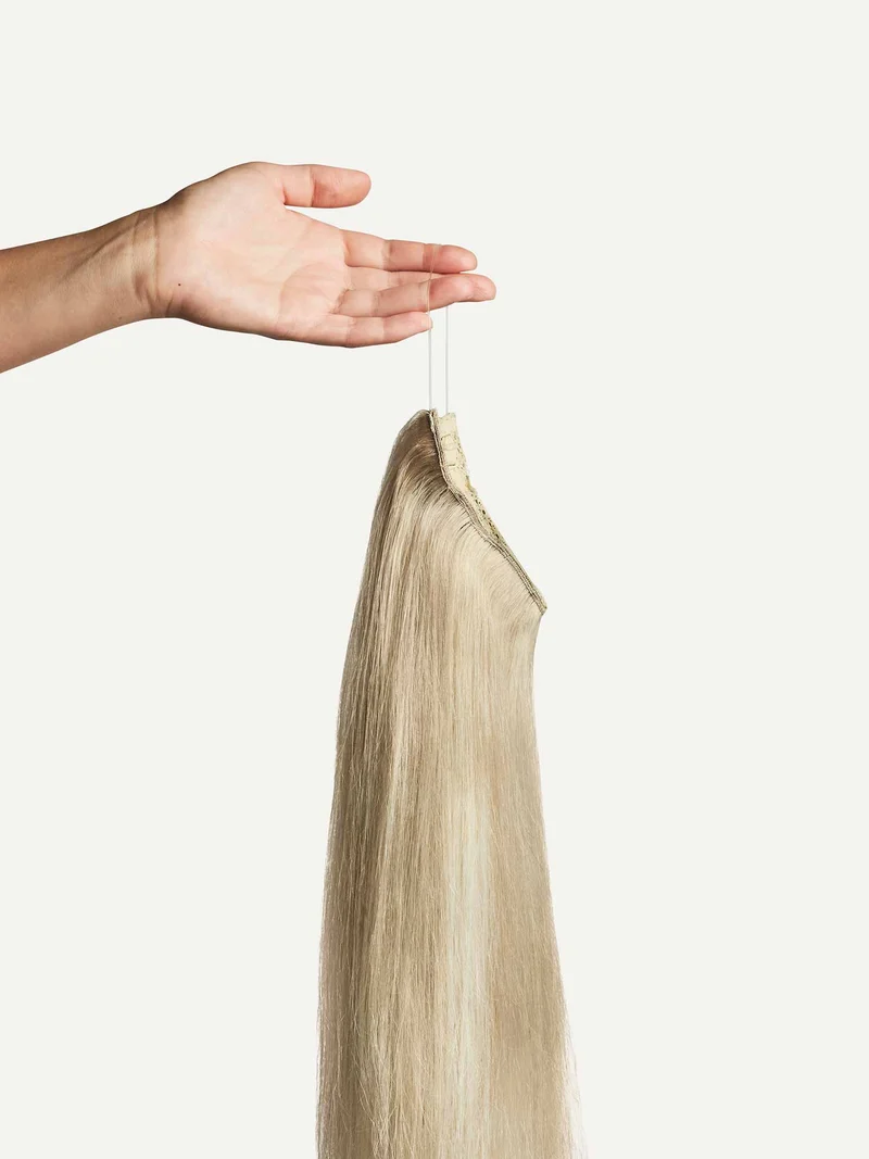 12" Beige Blonde Balayage Halo® Hair Extensions (150g)
