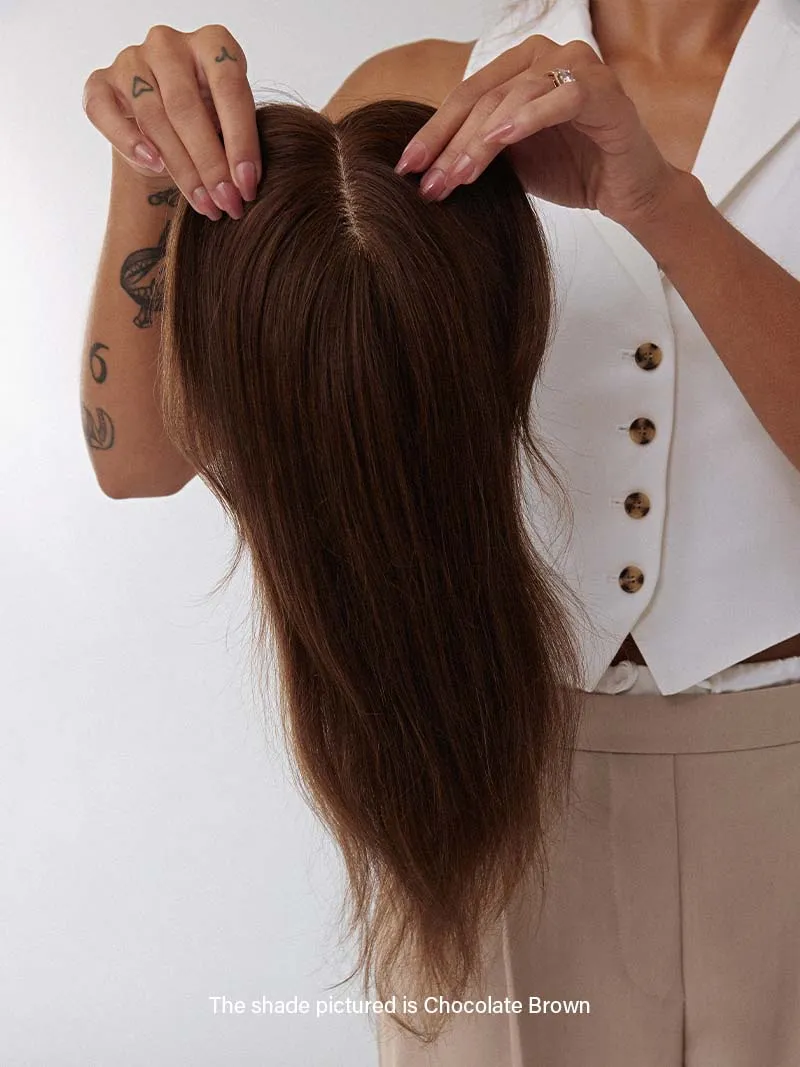 14" Dark Gray Hair Topper (65g)