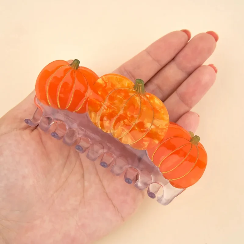 Pumpkin Large Hair Claw