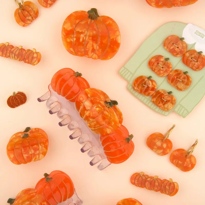 Pumpkin Large Hair Claw