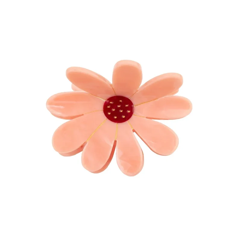 Pink Flower Hair Claw
