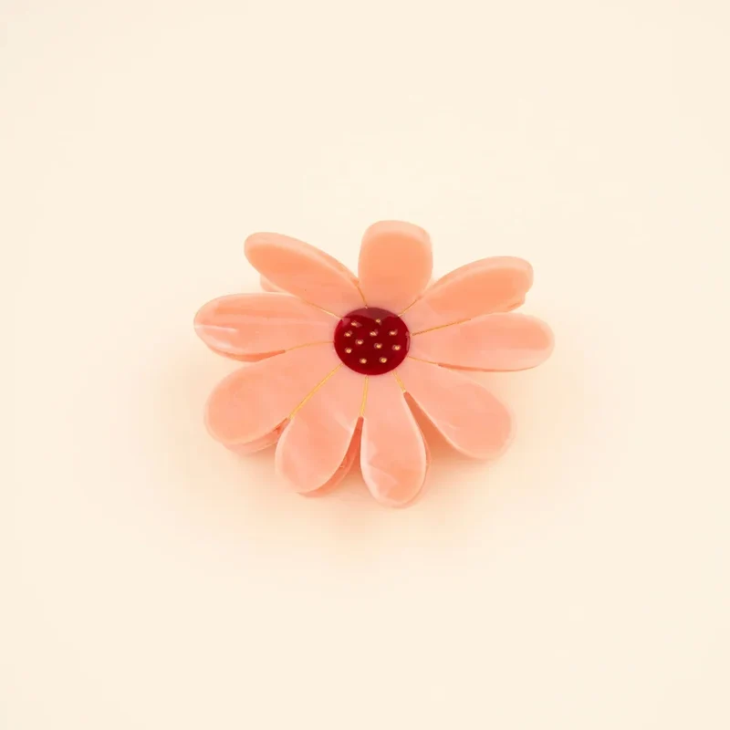 Pink Flower Hair Claw