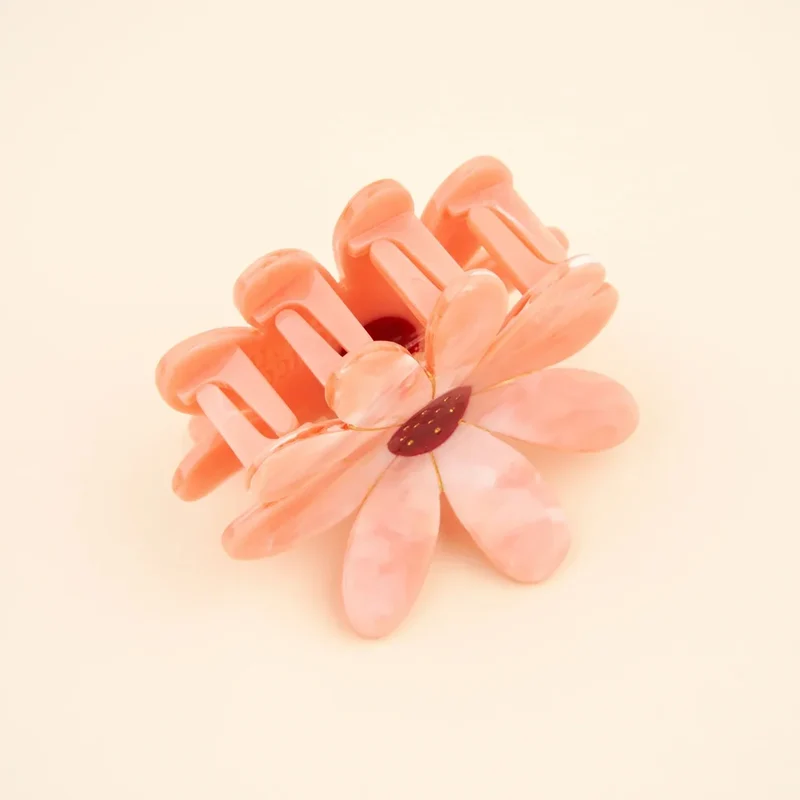 Pink Flower Hair Claw