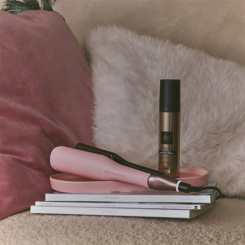 Chronos Max Wide-Plate Hair Straightener in Dusted Pink