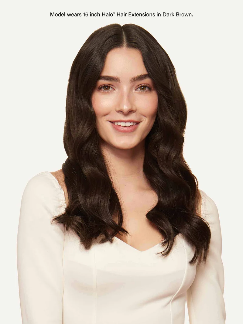 12" Dark Brown Halo® Hair Extensions (150g)