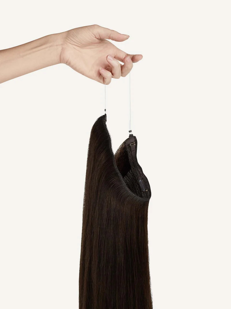 12" Dark Brown Halo® Hair Extensions (150g)