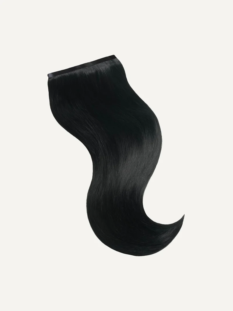 24" Seamless Jet Black Clip-Ins (240g)