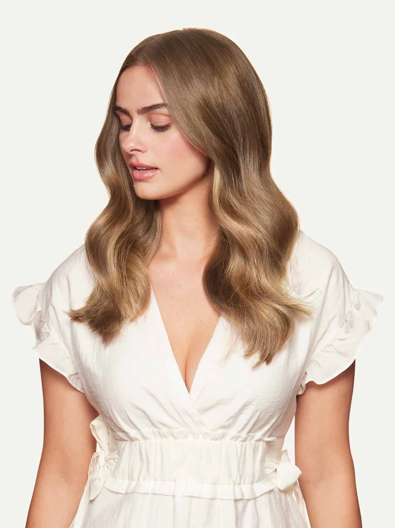 16" Chestnut Brown Balayage Halo® Hair Extensions (140g)