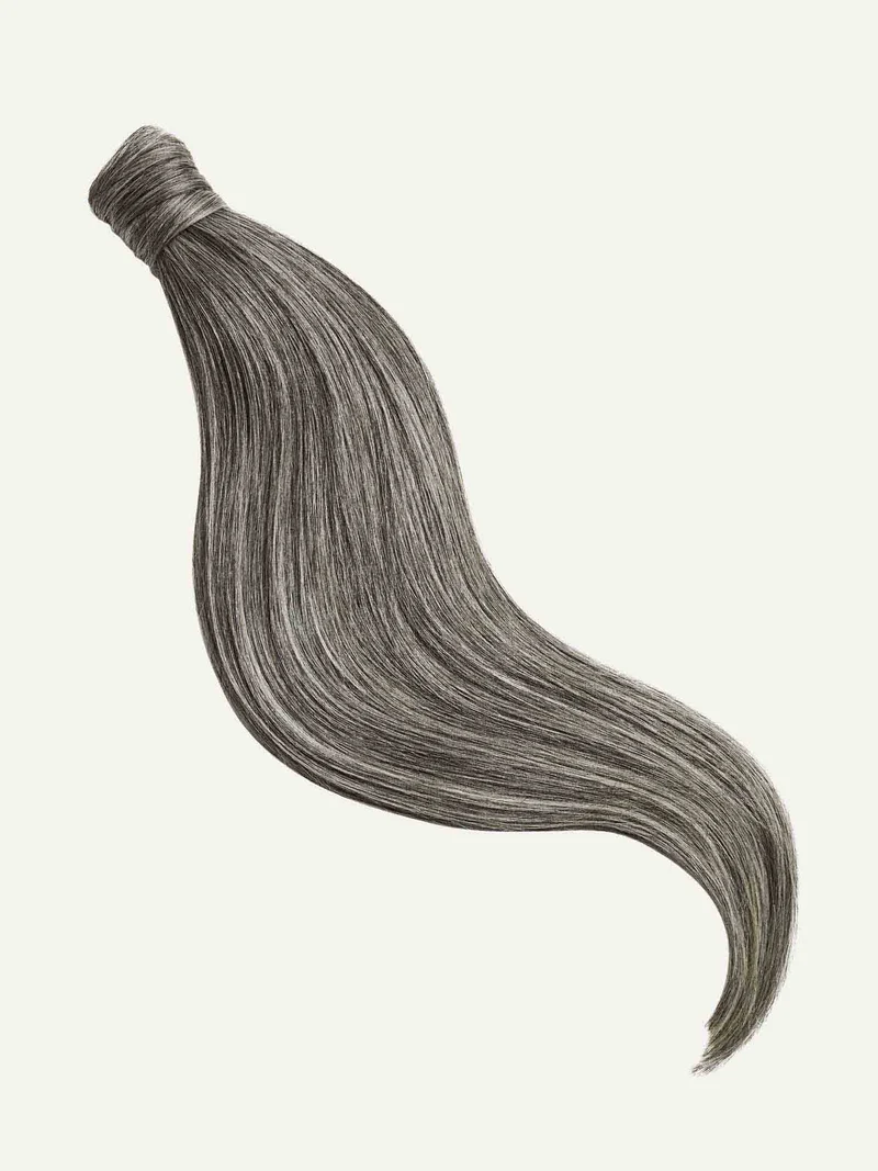 20" Light Gray Ponytail Extension (120g)