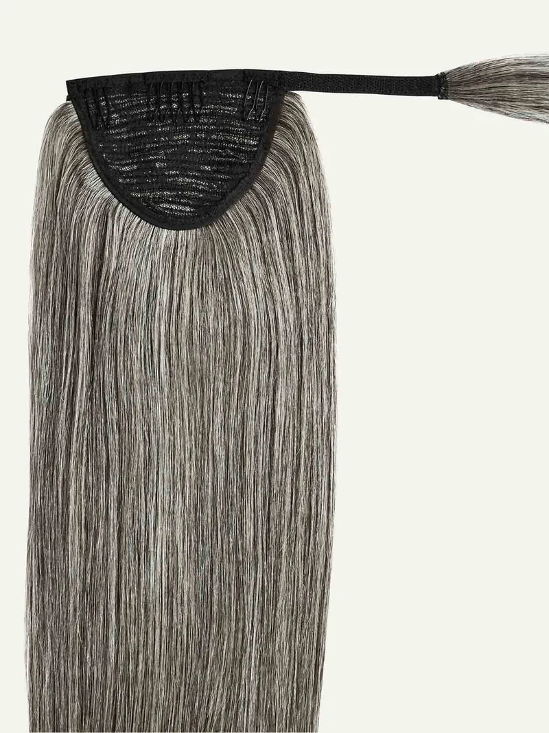 20" Light Gray Ponytail Extension (120g)