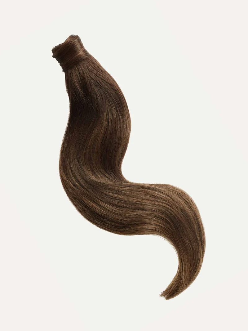 20" Chocolate Brown Balayage Ponytail Extension (120g)