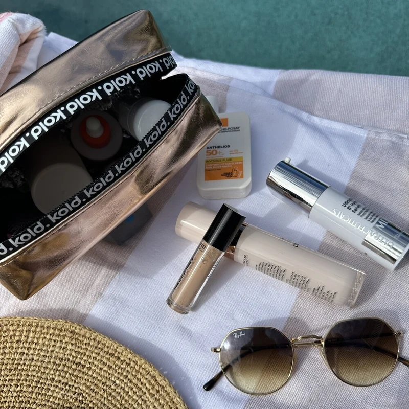 Midi Insulated Makeup Bag Bronze