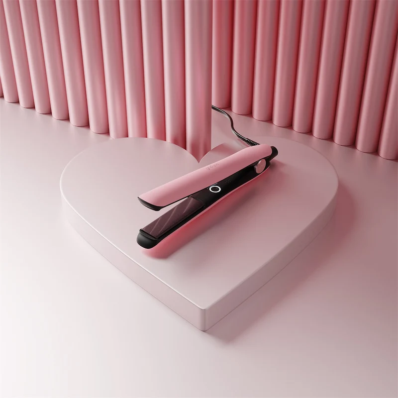 Gold Hair Straightener in Dusted Pink