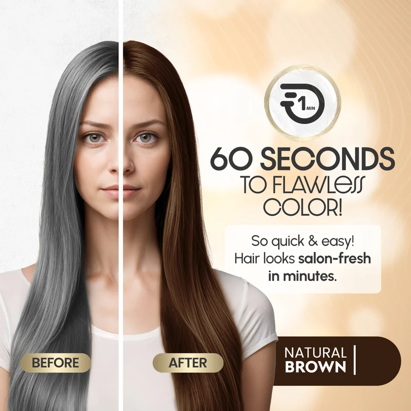 Natürliche braune Rapid Infusion Haarfarbencreme - Herbishh