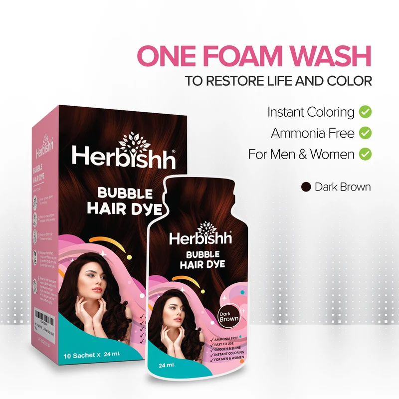 Dunkelbraun - Bubble Foam Color Haarfärbeshampoo
