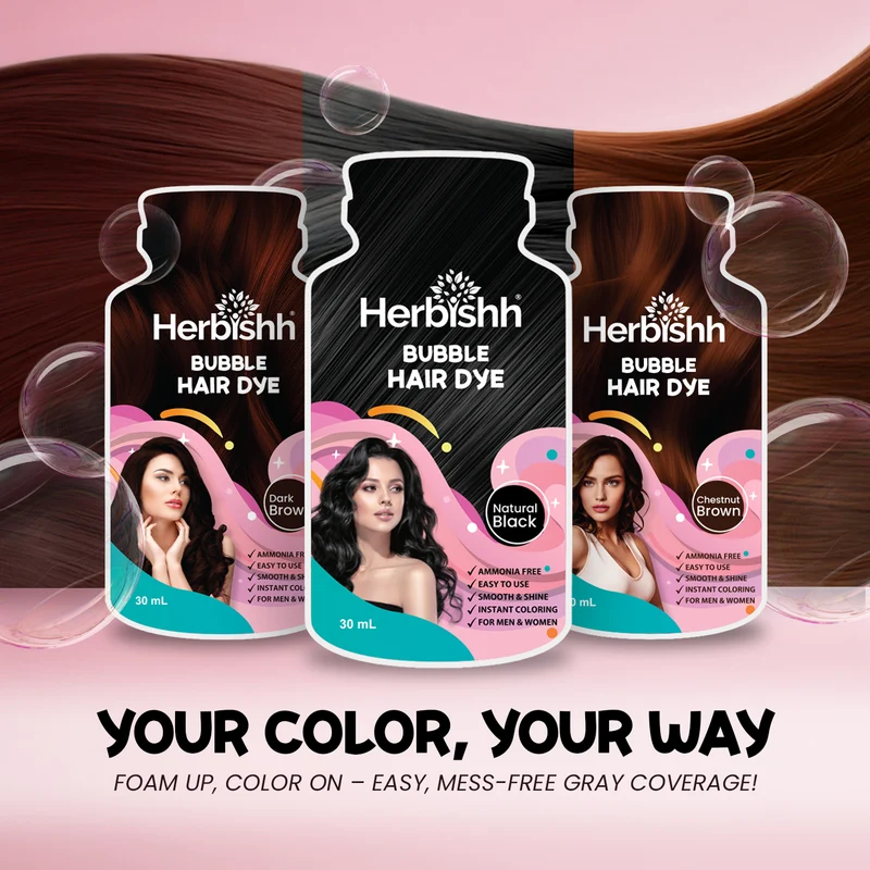 Dunkelbraun - Bubble Foam Color Haarfärbeshampoo