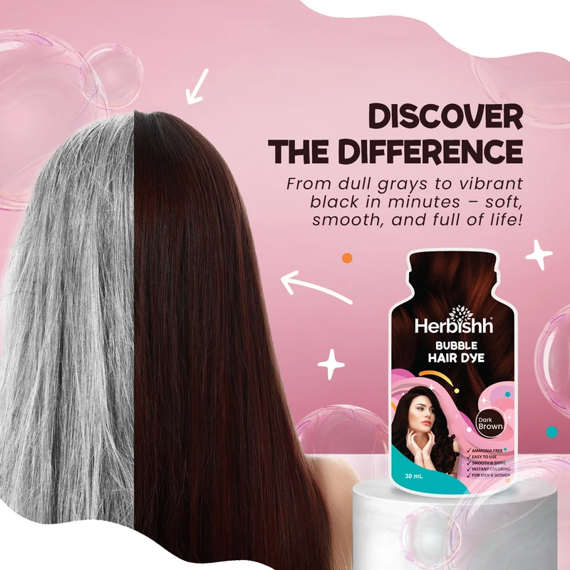 Dunkelbraun - Bubble Foam Color Haarfärbeshampoo