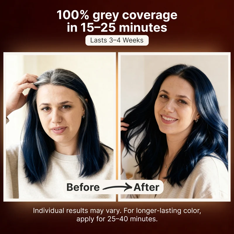 Blauschwarzes Haarfarbenshampoo - Herbishh