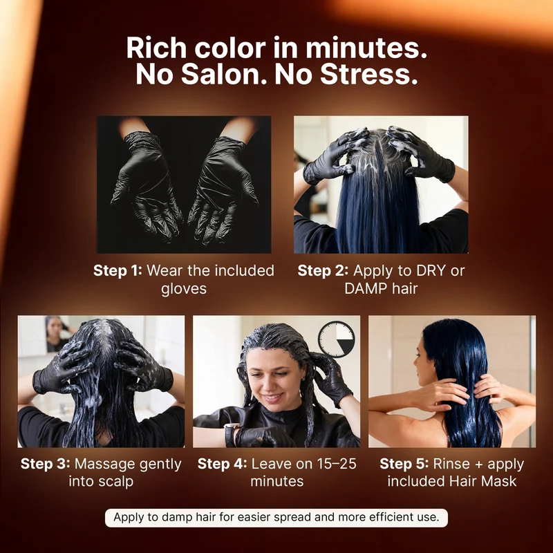 Blauschwarzes Haarfarbenshampoo - Herbishh