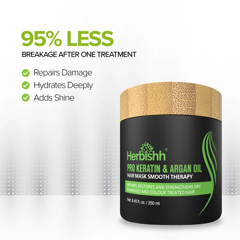 Pro Keratin Argan Haarmaske 250 g – Herbishh