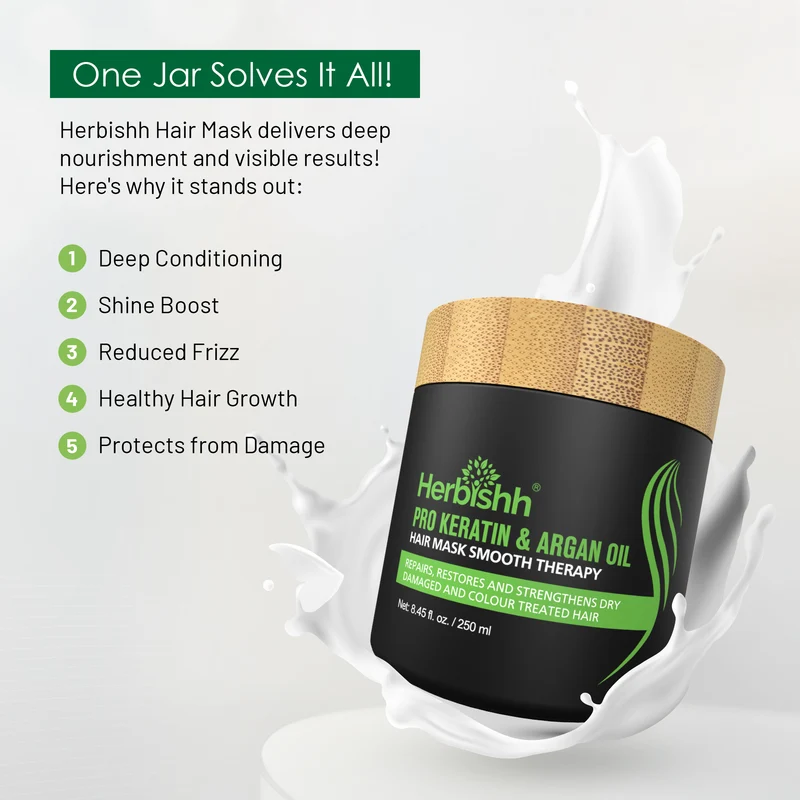 Pro Keratin Argan Haarmaske 250 g – Herbishh