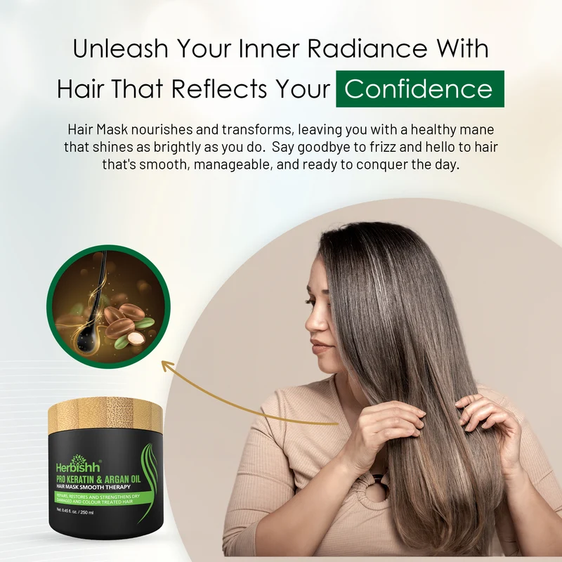 Pro Keratin Argan Haarmaske 250 g – Herbishh