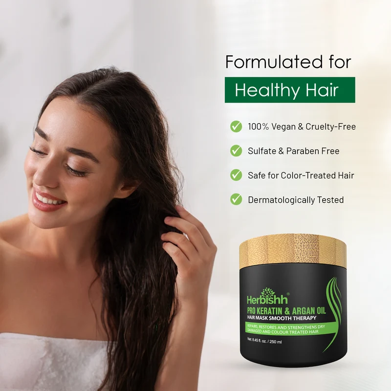 Pro Keratin Argan Haarmaske 250 g – Herbishh