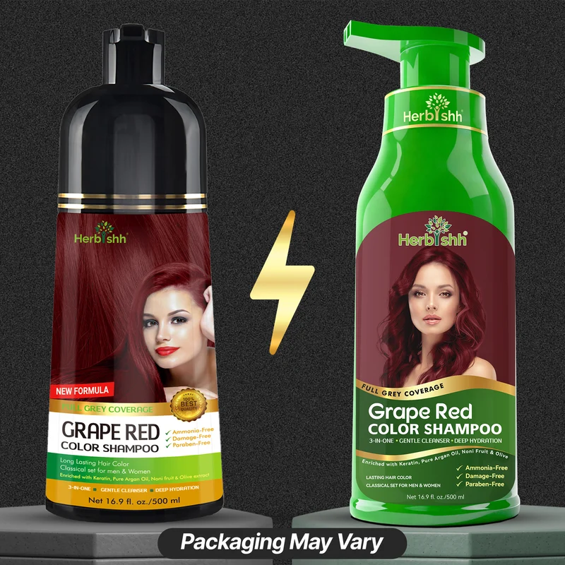 Traubenrotes Haarfarbenshampoo 500 ml - Herbishh