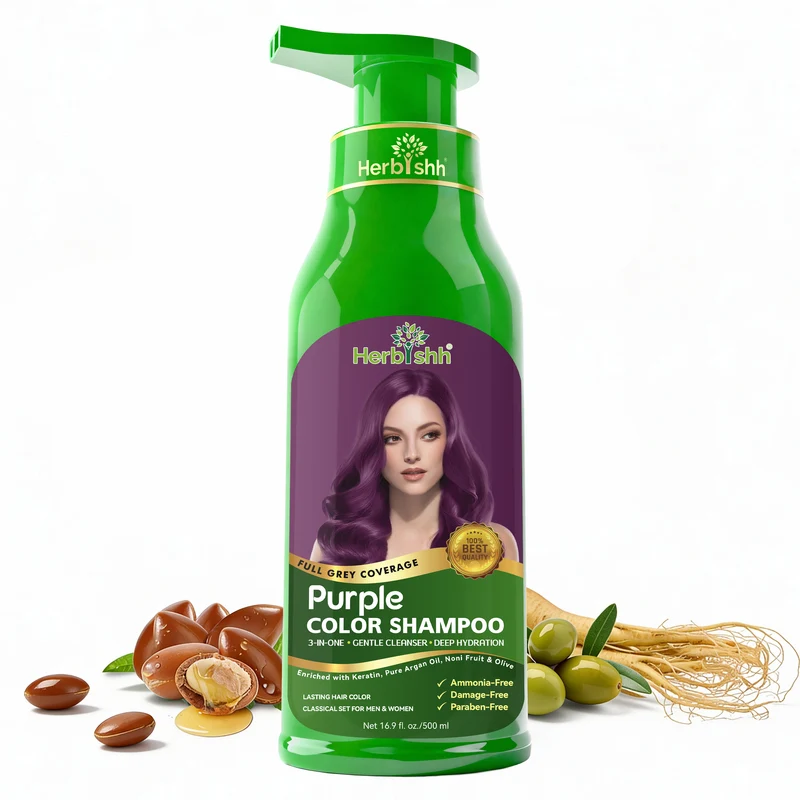 Lila Haarfarben-Shampoo 500 ml - Herbishh
