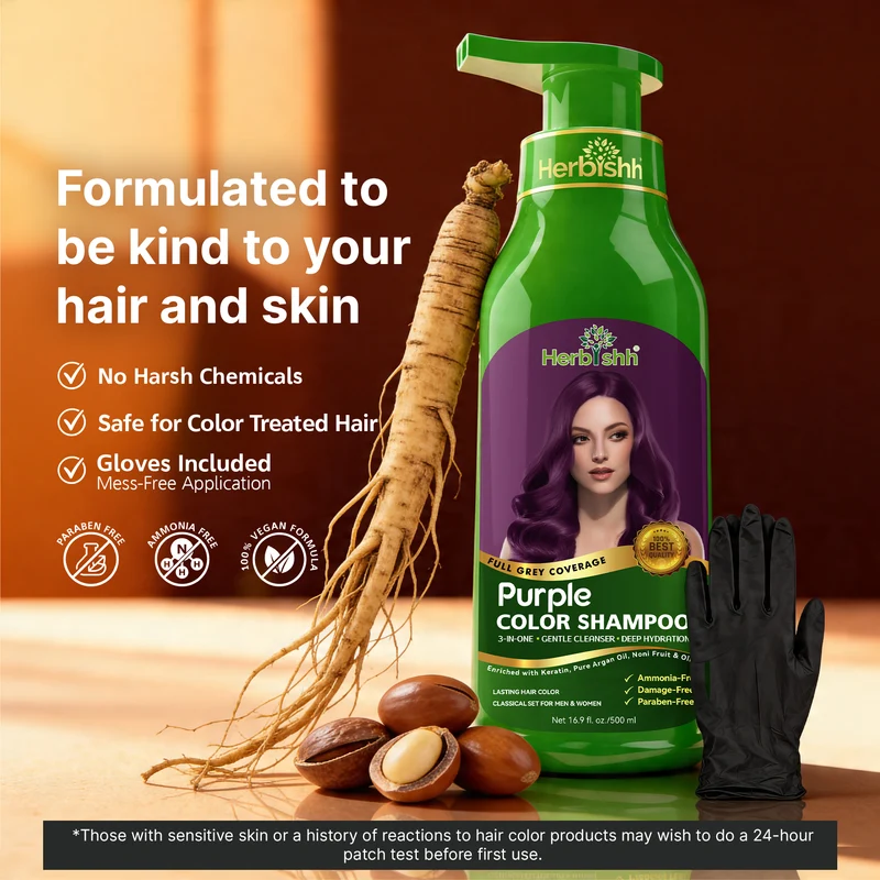 Lila Haarfarben-Shampoo 500 ml - Herbishh