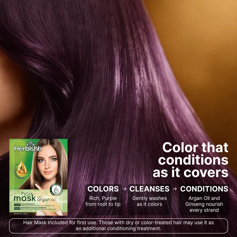 Lila Haarfarben-Shampoo 500 ml - Herbishh