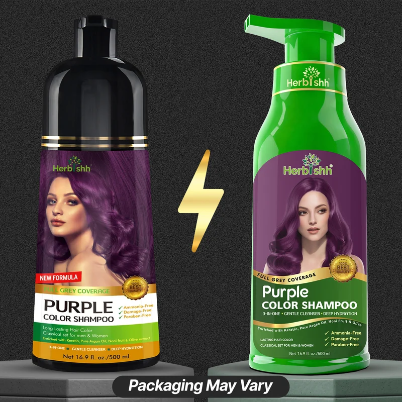 Lila Haarfarben-Shampoo 500 ml - Herbishh