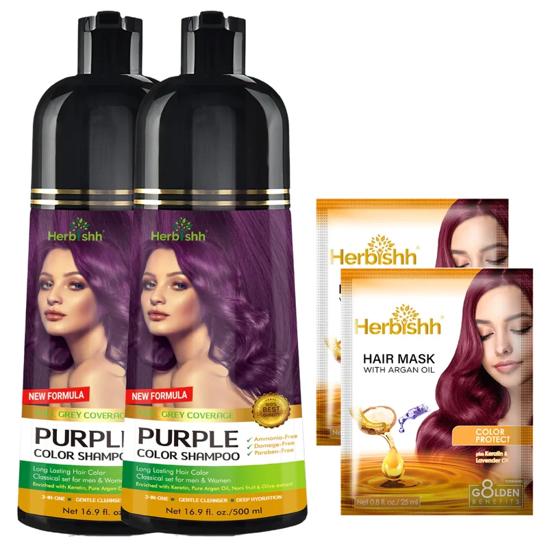 Lila Haarfarben-Shampoo 500 ml - Herbishh