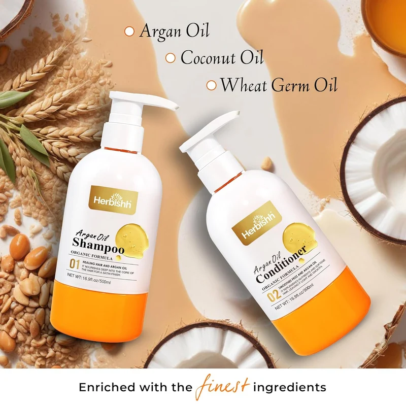 Herbishh Arganöl-Shampoo und -Spülung